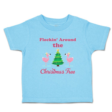 Toddler Clothes Flockin' Around The Christmas Tree with Flamingo Birds Cotton