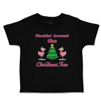 Toddler Clothes Flockin' Around The Christmas Tree with Flamingo Birds Cotton