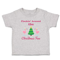Toddler Clothes Flockin' Around The Christmas Tree with Flamingo Birds Cotton