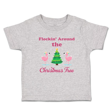 Toddler Clothes Flockin' Around The Christmas Tree with Flamingo Birds Cotton