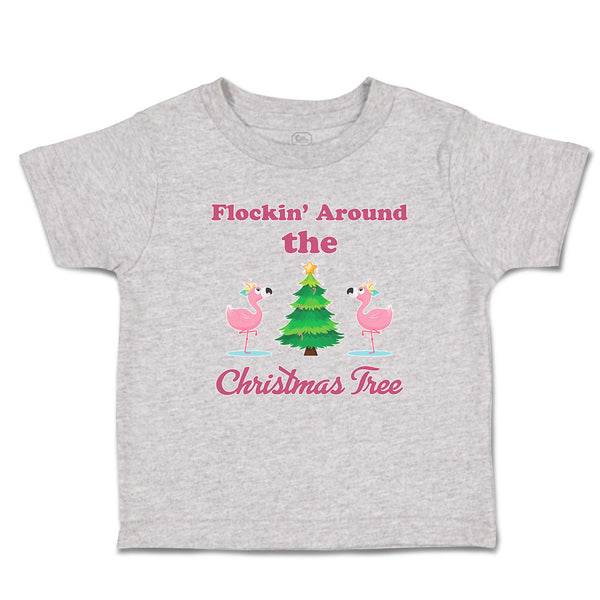 Toddler Clothes Flockin' Around The Christmas Tree with Flamingo Birds Cotton