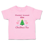 Toddler Clothes Flockin' Around The Christmas Tree with Flamingo Birds Cotton
