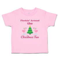 Toddler Clothes Flockin' Around The Christmas Tree with Flamingo Birds Cotton
