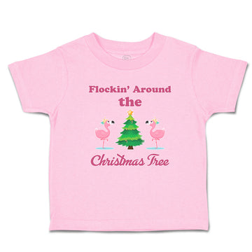 Toddler Clothes Flockin' Around The Christmas Tree with Flamingo Birds Cotton