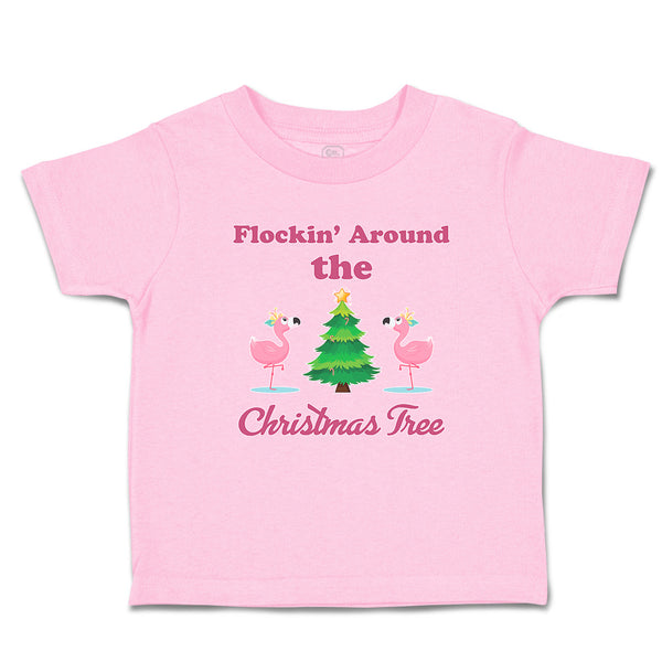 Toddler Clothes Flockin' Around The Christmas Tree with Flamingo Birds Cotton