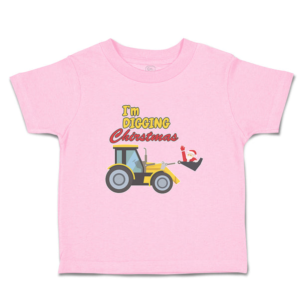 Toddler Clothes I'M Digging Christmas with Construction Vehicle Toddler Shirt