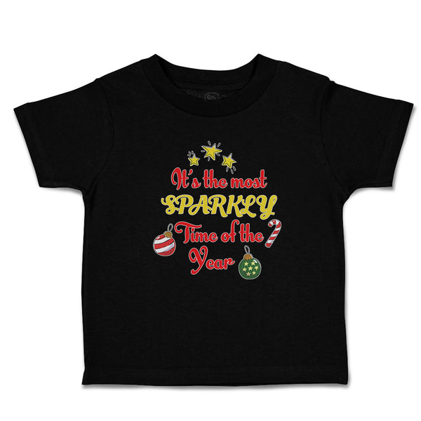 Toddler Clothes It's Most Sparkly Time Year with Star Decoration Items Cotton