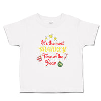 Toddler Clothes It's Most Sparkly Time Year with Star Decoration Items Cotton