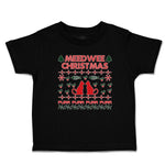 Toddler Clothes Meed Wee Christmas Red Cats Facing Fish Bone Trees Toddler Shirt