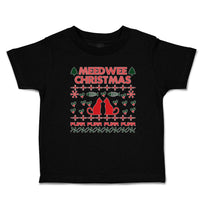 Toddler Clothes Meed Wee Christmas Red Cats Facing Fish Bone Trees Toddler Shirt