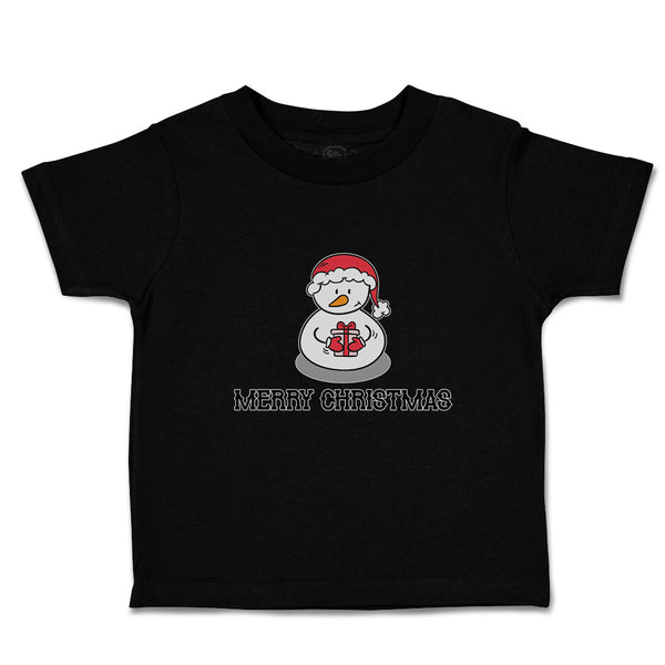 Toddler Clothes Merry Christmas Snow Doll on Cap Toddler Shirt Cotton