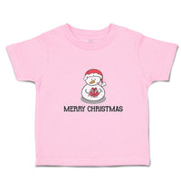 Toddler Clothes Merry Christmas Snow Doll on Cap Toddler Shirt Cotton