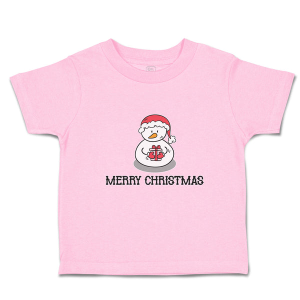 Toddler Clothes Merry Christmas Snow Doll on Cap Toddler Shirt Cotton