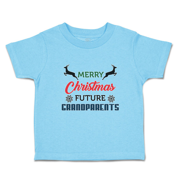 Toddler Clothes Merry Christmas Future Grandparents with Deer Toddler Shirt