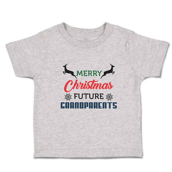 Toddler Clothes Merry Christmas Future Grandparents with Deer Toddler Shirt