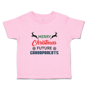 Toddler Clothes Merry Christmas Future Grandparents with Deer Toddler Shirt