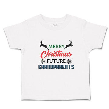 Toddler Clothes Merry Christmas Future Grandparents with Deer Toddler Shirt
