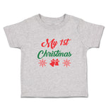 Toddler Clothes My 1St Christmas with Red Jingle Bells Toddler Shirt Cotton