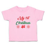 Toddler Clothes My 1St Christmas with Red Jingle Bells Toddler Shirt Cotton