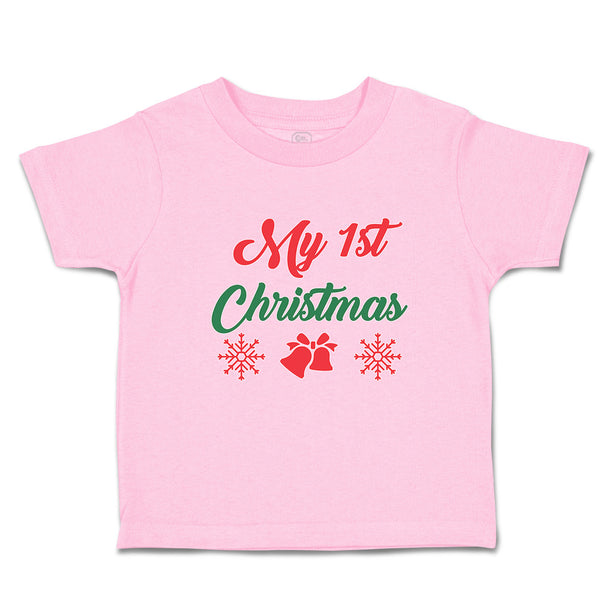 Toddler Clothes My 1St Christmas with Red Jingle Bells Toddler Shirt Cotton