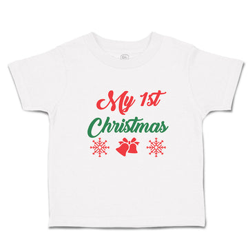 Toddler Clothes My 1St Christmas with Red Jingle Bells Toddler Shirt Cotton