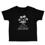 Toddler Clothes My First Holiday with Silhouette Tropical Beach Toddler Shirt