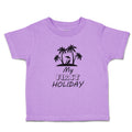 Toddler Clothes My First Holiday with Silhouette Tropical Beach Toddler Shirt