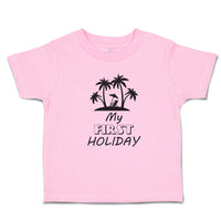 Toddler Clothes My First Holiday with Silhouette Tropical Beach Toddler Shirt