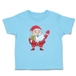 Toddler Clothes Christmas Santa Claus with Gift Box Wishing Everyone Cotton