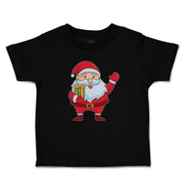 Toddler Clothes Christmas Santa Claus with Gift Box Wishing Everyone Cotton