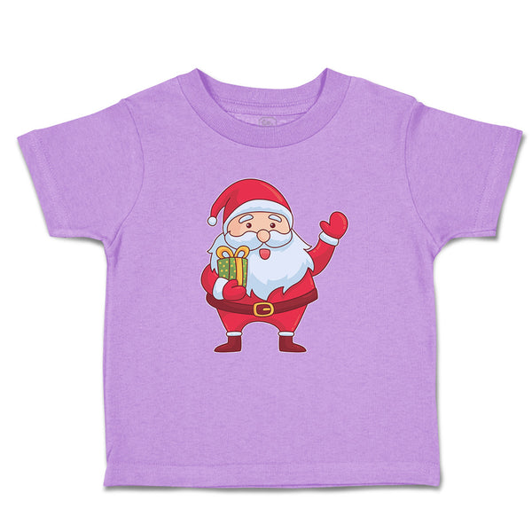 Toddler Clothes Christmas Santa Claus with Gift Box Wishing Everyone Cotton