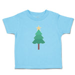 Toddler Clothes Christmas Pine Tree and Golden Star on Top Toddler Shirt Cotton