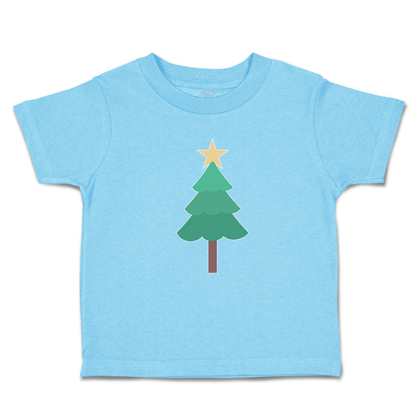 Toddler Clothes Christmas Pine Tree and Golden Star on Top Toddler Shirt Cotton