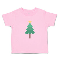 Toddler Clothes Christmas Pine Tree and Golden Star on Top Toddler Shirt Cotton
