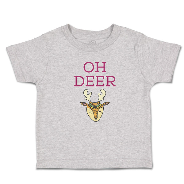 Toddler Clothes Oh Deer Wild Animal Deer Face and Horn Toddler Shirt Cotton