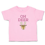 Toddler Clothes Oh Deer Wild Animal Deer Face and Horn Toddler Shirt Cotton