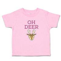 Toddler Clothes Oh Deer Wild Animal Deer Face and Horn Toddler Shirt Cotton