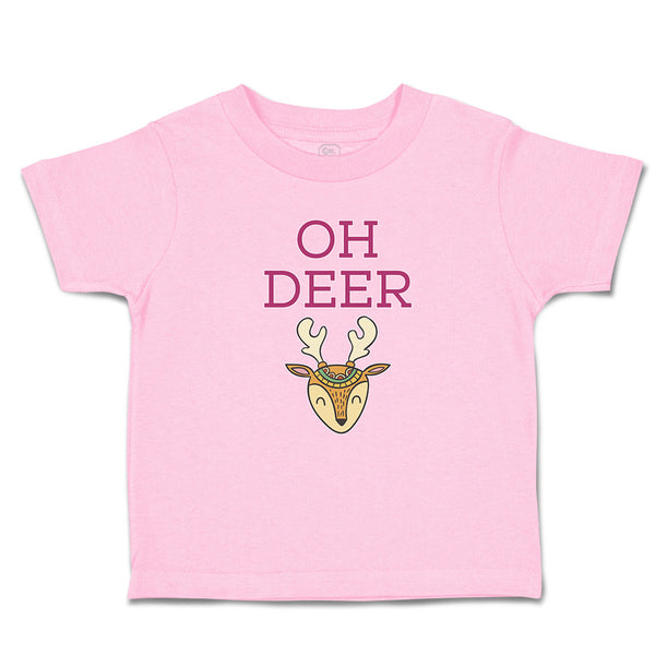 Toddler Clothes Oh Deer Wild Animal Deer Face and Horn Toddler Shirt Cotton