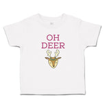 Toddler Clothes Oh Deer Wild Animal Deer Face and Horn Toddler Shirt Cotton