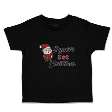 Toddler Clothes Pyper's 1St Christman with Santa Claus Toddler Shirt Cotton