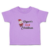 Toddler Clothes Pyper's 1St Christman with Santa Claus Toddler Shirt Cotton