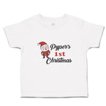Toddler Clothes Pyper's 1St Christman with Santa Claus Toddler Shirt Cotton