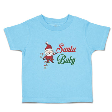 Toddler Clothes Santa Baby with Santa Claus Toddler Shirt Baby Clothes Cotton