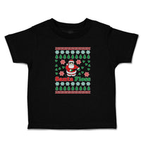 Toddler Clothes Santa Floss Dancing and Pine Trees with Hearts Toddler Shirt