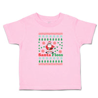 Toddler Clothes Santa Floss Dancing and Pine Trees with Hearts Toddler Shirt