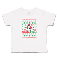 Toddler Clothes Santa Floss Dancing and Pine Trees with Hearts Toddler Shirt