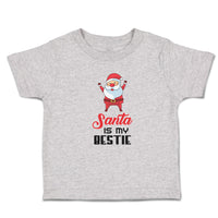 Toddler Clothes Santa Is My Bestie Toddler Shirt Baby Clothes Cotton