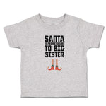Toddler Clothes Santa Is Promoting Me to Big Sister Toddler Shirt Cotton