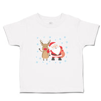 Toddler Clothes Santa Is Coming with Deer Toddler Shirt Baby Clothes Cotton