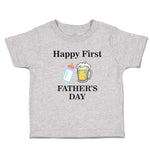 Happy First Father's Days with Beer Glass and Feeding Bottle